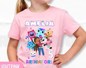 Inspired Birthday Girl T-Shirt Theme Party Shirt, Personalized shirt kids, Gift Birthday Shirt, family tees Custom KC57