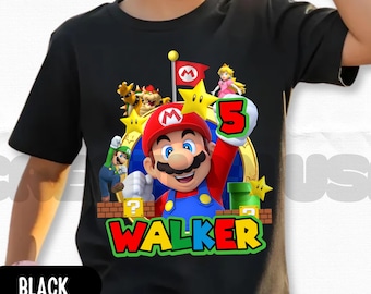 Video game-inspired birthday T-shirt, all sizes, gift for kid DV17