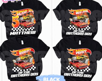 Family Matching Car Shirts, Car Birthday Shirt, Personalized Car Birthday Tee, Custom Boy Birthday Outfit HL146