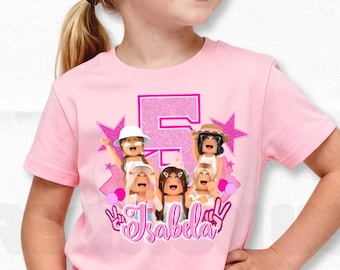 Personalized Game Birthday, Color Shirt, Birthday Girl Party HL37