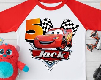 Car Birthday Boy T-Shirt, Birthday Theme Party, Gift for birthday kids, Birthday Party, Personalized Family Birthday KC21