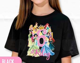 Personalized Princess Birthday Shirt, Custom Family Tees HL24
