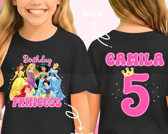 Personalized Princess Birthday Shirt, Custom Family Tees HL62