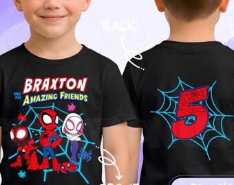 Personalized Super Hero Birthday T-Shirt, Family Party Tee HL63