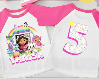 Inspired Birthday Girl T-Shirt, Meowy Theme Party Shirt, Personalized shirt kids, Gift Birthday Shirt, family tees Custom HL52