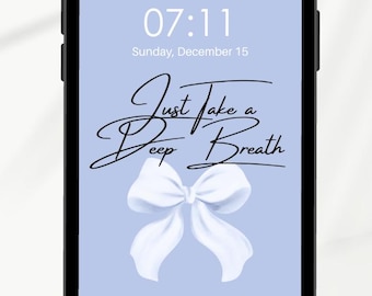 Sfondi per iPhone che calmano l'ansia / Schermate di blocco con affermazioni (download digitale)