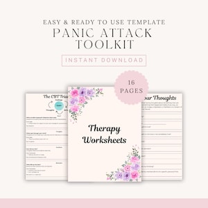 CBT DBT Therapie Arbeitsblätter Bündel | Angstbewältigungsfähigkeiten Arbeitsbuch Digitaler Download & Selbsthilfe