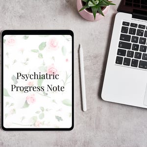 Psychiatric SOAP Note Template, Mental Health Progress Note Printable PDF for Therapists Nurses