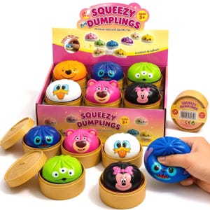 Disney Dumpling Squishy Fidget-leksak | Kawaii Stitch Mimmi Puh Sensorisk Leksak | Söt Mysterie Bao Bun Squishy | Barnens Födelsedagspresent Festfavorit