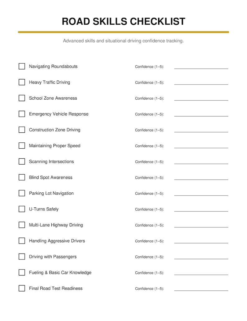 Drivers Ed Checklist Student Driving Log Bundle, 4 Sheets Teen Driving Hours Tracker ...