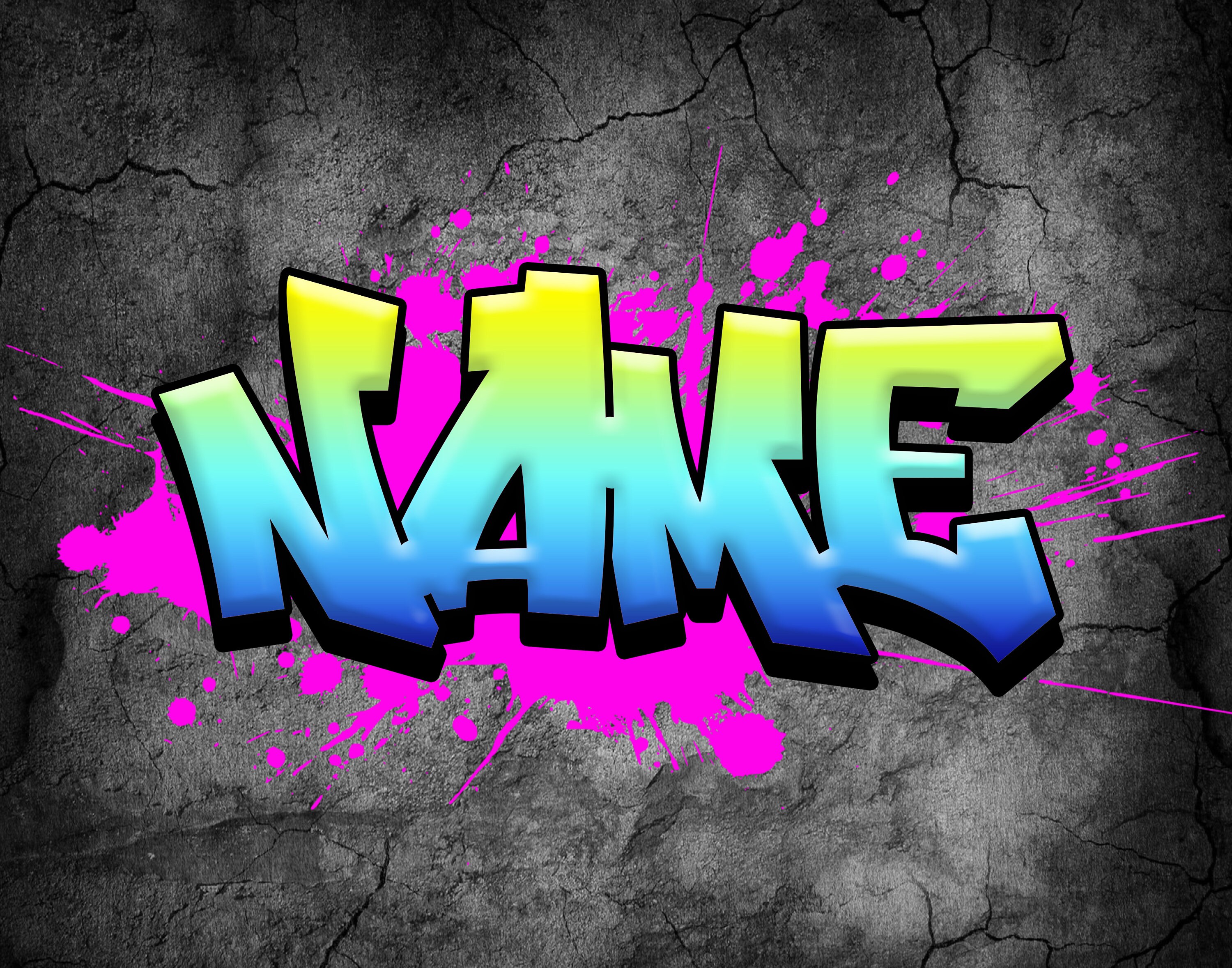 Custom Graffiti Street Art Style Name Print Digital Download Poster Custom Graffiti Street Art Style Name Print Digital Download Poster