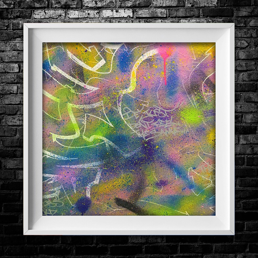 Modern NYC Abstract Graffiti Street Art, Printable Wall Art Print