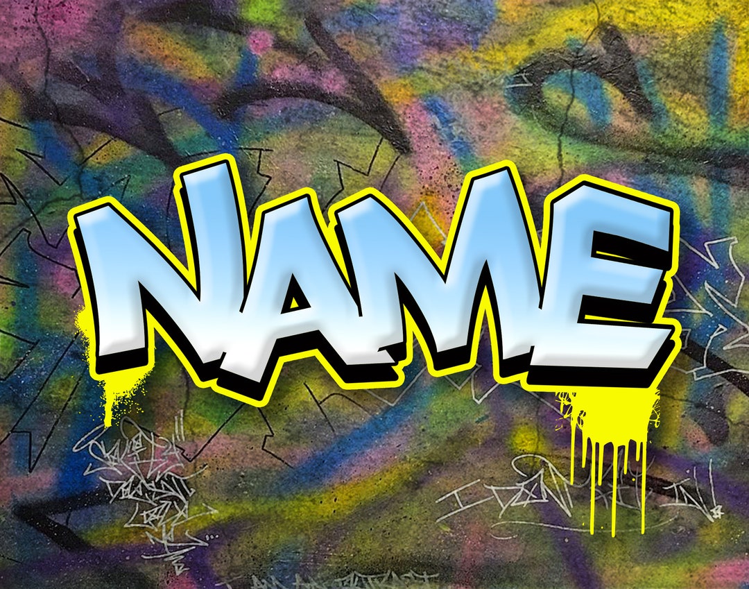 Custom Graffiti Name Tag Print Art Different Styles Personalised