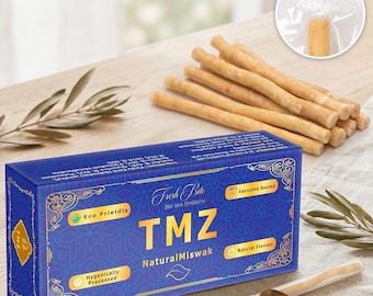 Organic Miswak Teeth Cleaning Sticks, Traditional Herbal Toothbrush, 100% Natural Dental Care