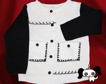 24mo-30mo . Knitted Little Lady CARDIGAN. Toddler stylish Jacket.