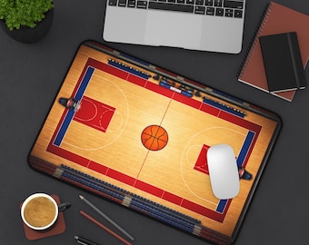 Basketball Platz Schreibunterlage | Sport-Spielzimmer-Mauspad, Hartholzplatz-Design
