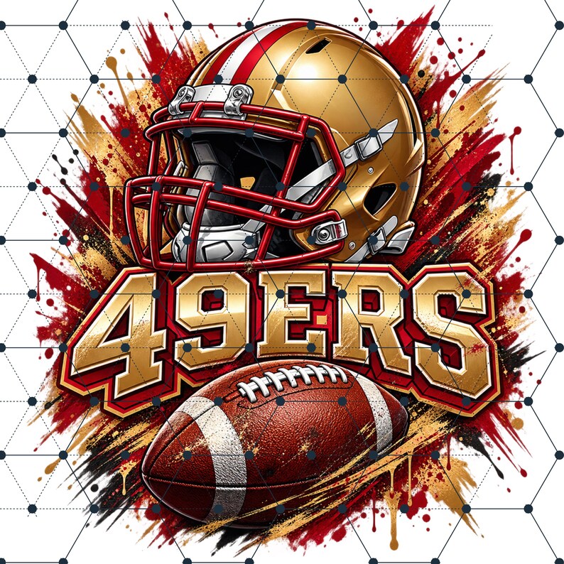 49ers Football Sublimation Clipart Transparent PNG Use for T-shirt ...