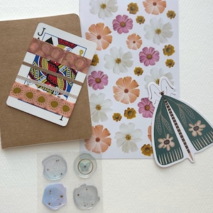 Mini Journaling Bundle | Washi Tape, Stickers, Mini Notebook | Journal & Scrapbook Supplies | Stocking Stuffer
