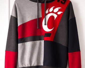 Custom Patchwork Hoodie | Made-To-Order Reworked Sweatshirt | One of a Kind Upcycled Hoodie
