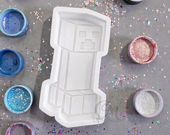 Creeper Silicone Mold (Freshie Mold, Food Safe Mold, Bath Bomb Mold, Chocolate Mold, Plaster Mold, Wax Melt Mold, Etc)