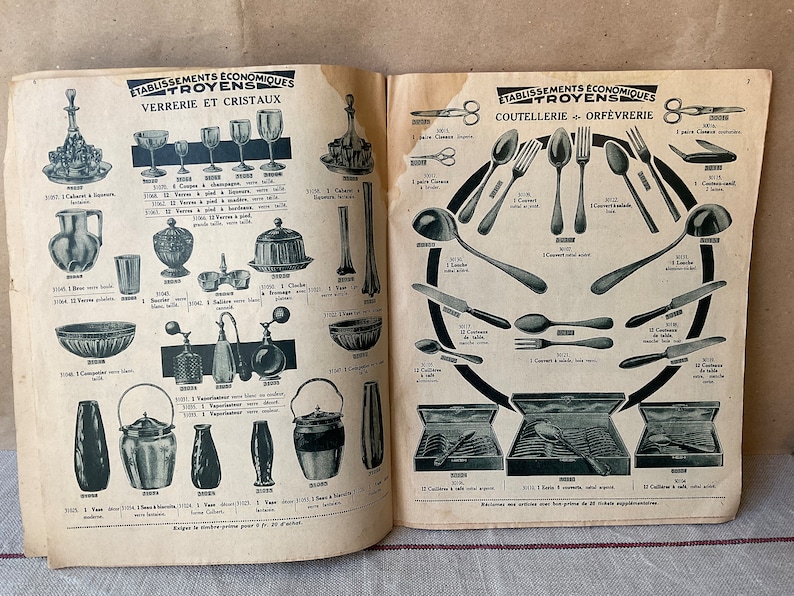 Französischer Vintage Katalog für Haushaltsgegenstände 1930, Nachschlagewerk für die Objekte und den Stil des beginnenden 20.Jahrhunderts Bild 5