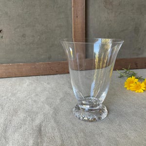 DAUM, 1 large Crystal glass, for water or wine, French vintage, Kim model, handmade, signed DAUM France (photo)