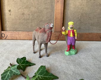 Santon Le Roi mage Gaspard 7 cm, en argile peint à la main - Crèche de Noel