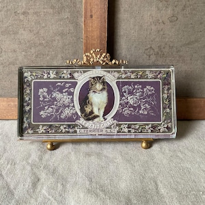 Antique French Beveled Glass Brass Frame - Etsy