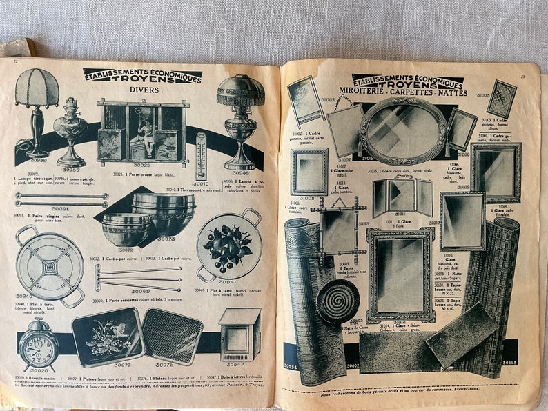 French vintage catalog of household items 1930, reference work for the objects and the style of the beginning of the 20th century image 4