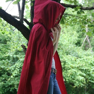 Red Cloak - Cotton, Hooded