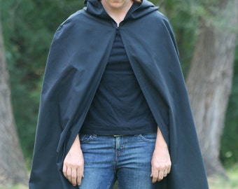 Black Cloak - Cotton, Hooded