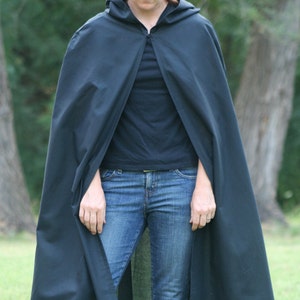 Black Cloak - Cotton, Hooded