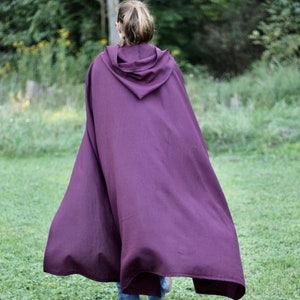 Dark Purple Linen Cloak