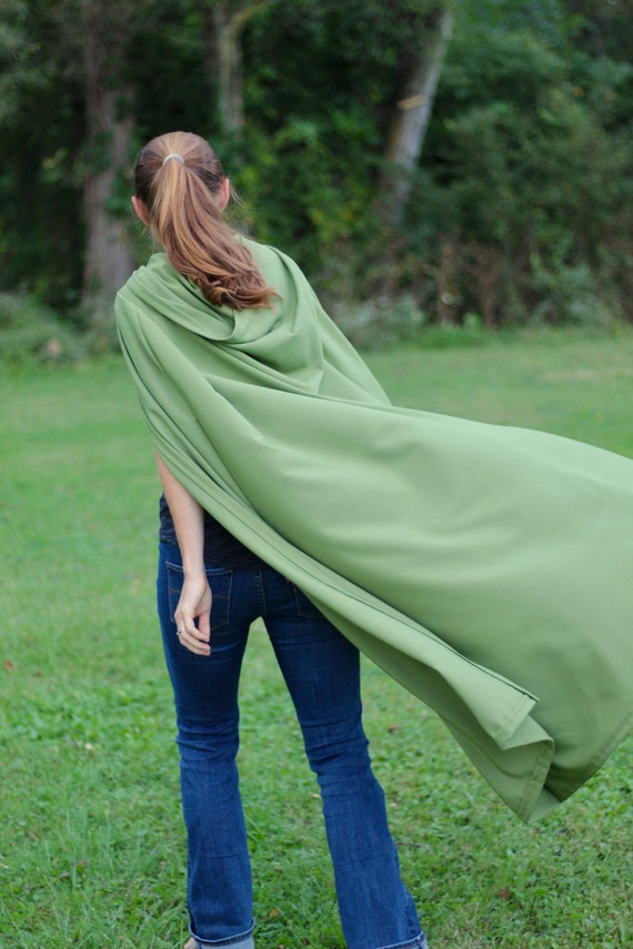 Green leaf pattern cloak（ロングマント） Olive Green Linen Cloak - Etsy