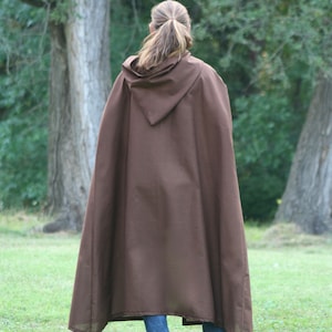 Dark Brown Cloak Cotton, Hooded image 6