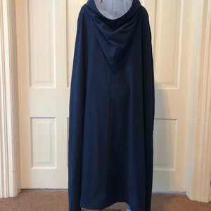 Navy/light Blue Reversible Hooded Cloak Flannel - Etsy
