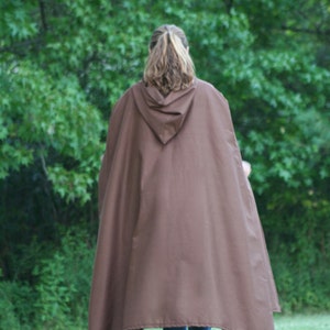 Dark Brown Cloak Cotton, Hooded image 4