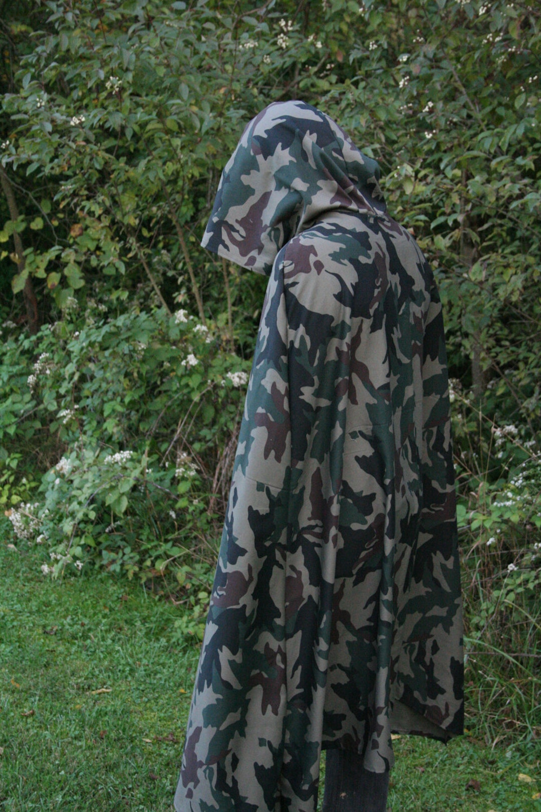 Camouflage Cloak - Cotton, Hooded - Etsy 