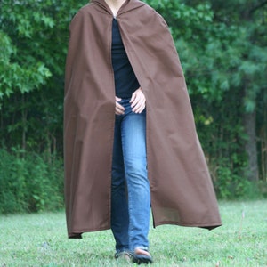 Dark Brown Cloak Cotton, Hooded image 7