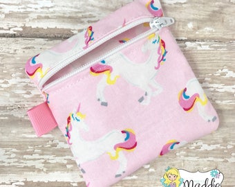 Unicorn Pacifier Pouch, Pacifier Pouch, Pacifier Pod, Pacifier Holder, Pacifier Clip, Baby Shower Gift, Diaper Bag Accessories, Baby Gift,