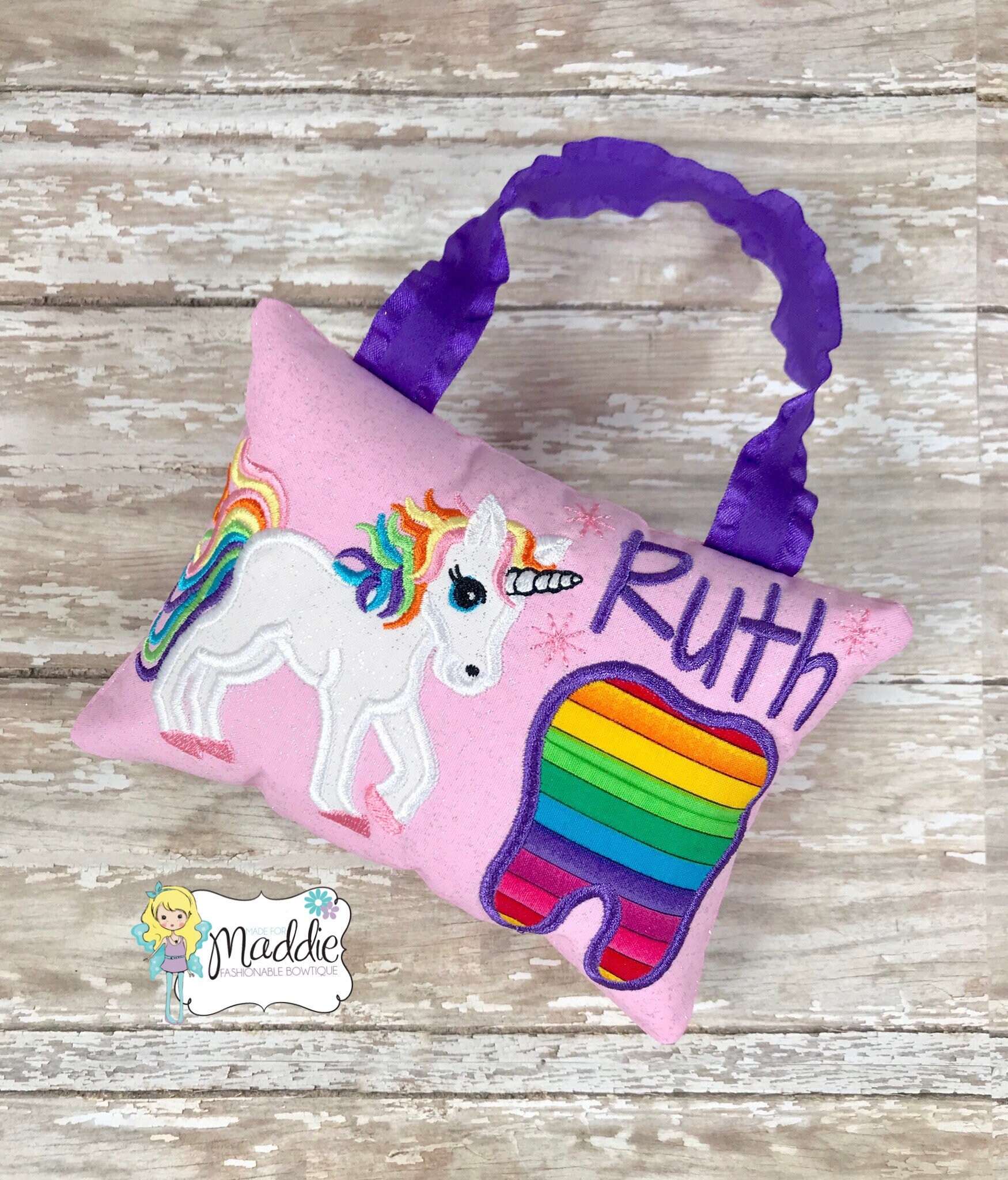 Unicorn Tooth Fairy Pillow, Tooth Fairy Pillow Girl, Tooth Fairy, Too…