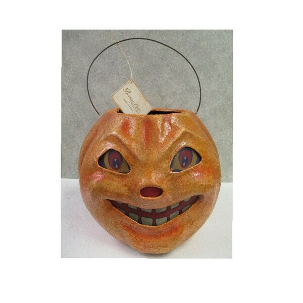 Vintage Paper Mache Halloween Pumpkins Etsy