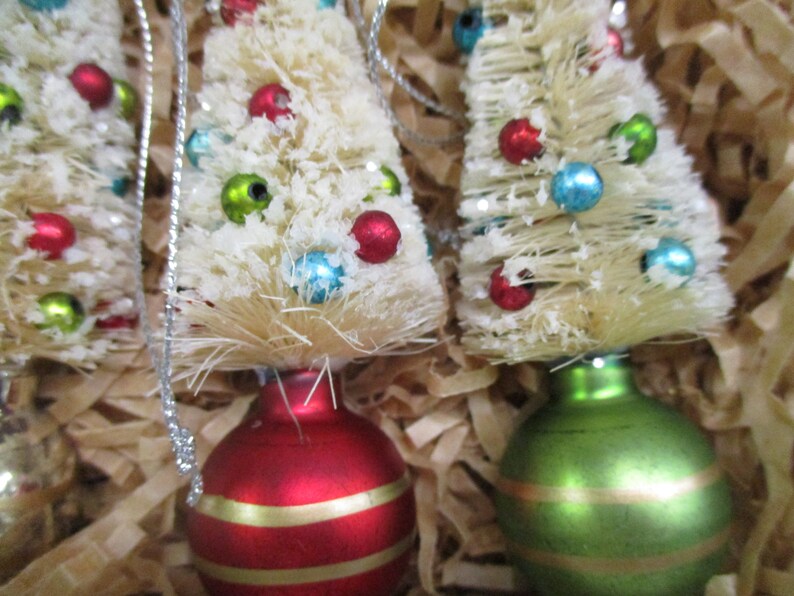 Bethany Lowe Retro Bottle Brush Trees and Baubles Christmas Etsy