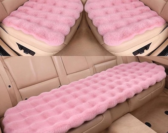 Plush Car Seat Cushion – Universal Winter Warm Vehicle Seat Cover, Ultra-Soft Auto Chair Protector Pad, Car Accessories, Car Gift