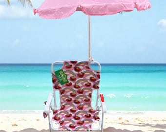 Elmo Kids Beach Chair with Umbrella, Outdoor Sun Protection