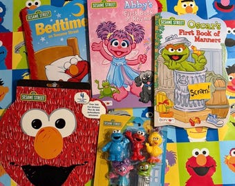 Sesame Street Bundle Gift Set, Books, Stickers and Figurine Set