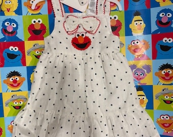 Elmo Stars Dress with Matching headband