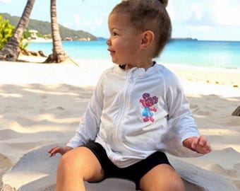 Abby Cadabby Zipper Swim Shirt, Sesame Street Beach Pool SPF 50+