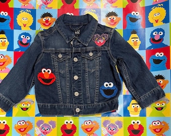 Elmo, Abby Cadabby and Cookie Monster toddler  Jean Jacket