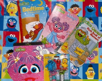 Sesame Street Bundle gift Set, Books, Stickers and Figurine Set